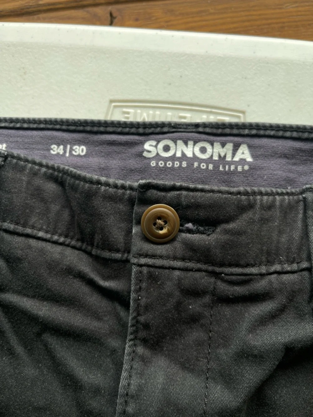 Sonoma Men's Casual Flexwear Pants in Charcoal Black 34/30 - Picture 4 of 13